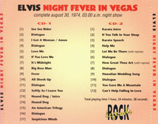 Night Fever In Vegas - Elvis Presley Bootleg CD