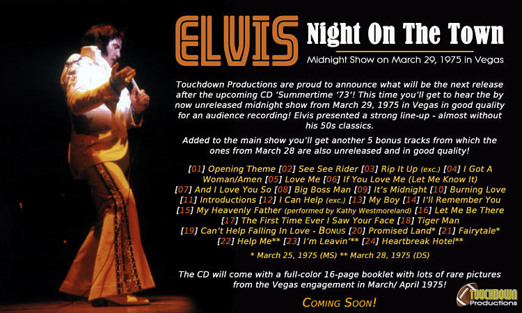 Night On The Town - Elvis Presley Bootleg CD