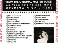 Opening Night 1969 - Elvis Presley Bootleg CD