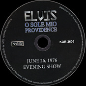 O Sole Mio Providence - Elvis Presley Bootleg CD