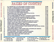 Raised On Country - Elvis Presley Bootleg CD