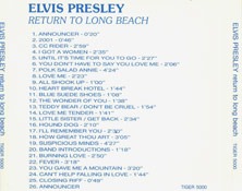Return To Long Beach - Elvis Presley Bootleg CD