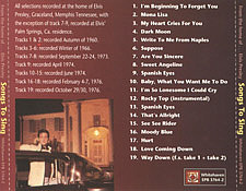 Songs To Sing - Elvis Presley Bootleg CD