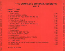 The Complete Burbank Sessions Vol.2 - Elvis Presley Bootleg CD