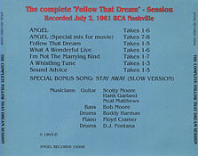 The Complete Follow That Dream Session - Elvis Presley Bootleg CD
