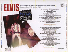 The Las Vegas Opening Night - Elvis Presley Bootleg CD