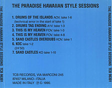 The Paradise Hawaiian Style Sessions Vol.1 - Elvis Presley Bootleg CD