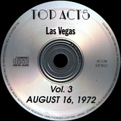 Top Acts In Vegas Vol.3 - Elvis Presley Bootleg CD