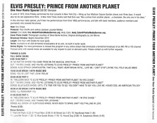 Prince From Another Planet (59 Min. Version) - Elvis Promo CDR