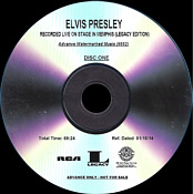 Recorded Live On Stage In Memphis - Legacy Editon (USA) - Elvis Presley Promotional CD-R