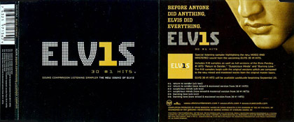ELV1S 30 #1 HITS - Sound Comparison Listening Sampler - Elvis Presley Promotional CD
