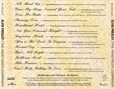 The Honeymoon Companion - Elvis Presley Promo CD