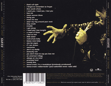 Elvis 2nd To None - BMG 82876 51108 2 - Australia 2003  - Elvis Presley CD