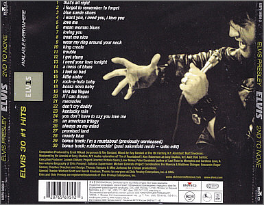 Elvis 2nd To None - BMG 82876 56959 2 -Russia 2003 - Elvis Presley CD