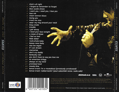 Elvis 2nd To None - BMG CDRCA(CSF)7091 - South Africa 2003 - Elvis Presley CD