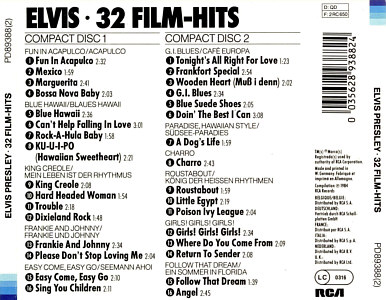 32 Film-Hits - RCA PD 89388(2) - Germany 1989