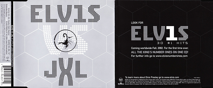 Elvis vs JXL - A Little Less Conversation - Slim-Line - EU (UK) 2002 - BMG 74321 94357-2 - Elvis Presley CD