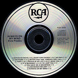 Always On My Mind - PCD1-5430 - USA 1994 - Elvis Presley CD