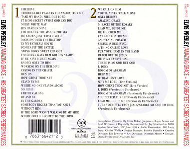 Amazing Grace - USA 2000 - BMG 07863 66421 2 - Elvis Presley CD