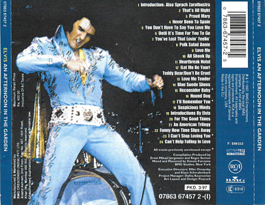 An Afternoon In The Garden - BMG 07863-67457-2-  India 1997 - Elvis Presley CD