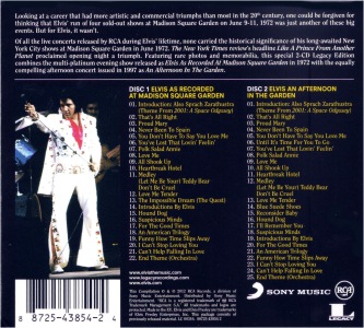 Elvis As Recorded At Madison Square Garden - Legacy Edition - EU 2012 - Sony Music 88725438542