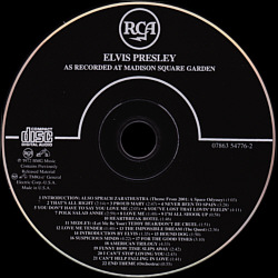 Elvis As Recorded At Madison Square Garden - BMG 07863-54776-2 - USA 2000 - Elvis Presley CD