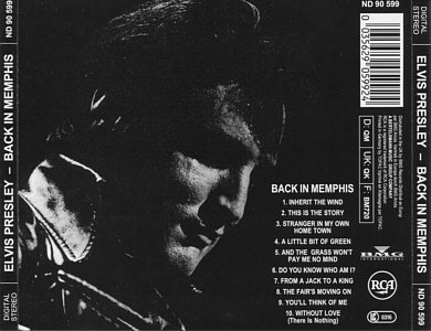 Back In Memphis - Germany 1999 - BMG ND 90599 - Elvis Presley CD