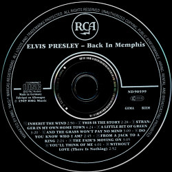 Back In Memphis - Germany 1999 - BMG ND 90599 - Elvis Presley CD