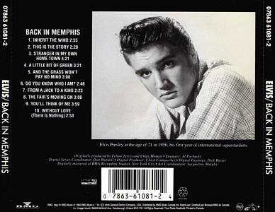 Elvis Presley CD - Back In Memphis - BMG 07863-61081-2 - Canada 1992