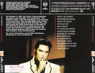 Best Of Elvis Presley - RCA 100 Years Of Music - BVCM-37264 - Japan 2001 - Elvis Presley CD