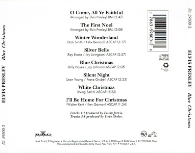 Blue Christmas - BMG 07863-59800-2 - USA 1997 - Elvis Presley CD