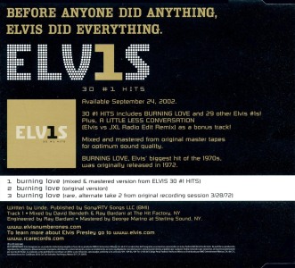 ELV1S - Burning Love (3 tracks) - Mexico 2002 - BMG 74321-96824-2 0