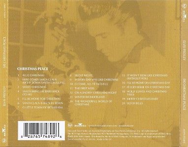 Christmas Peace - EU (UK) 2008 - Sony/BMG 82876 574892  (De Agostioni Elvis Calendar) - Elvis Presley CD