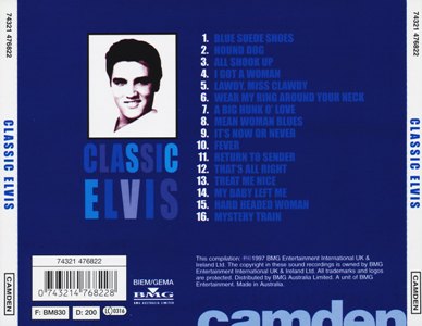 Classic Elvis - Australia 1997 - BMG 74321 476822 Camden - Elvis Presley CD