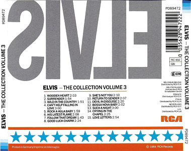 The Collection Volume 3 - Germany 1993 - BMG PD 89472- Elvis Presley CD