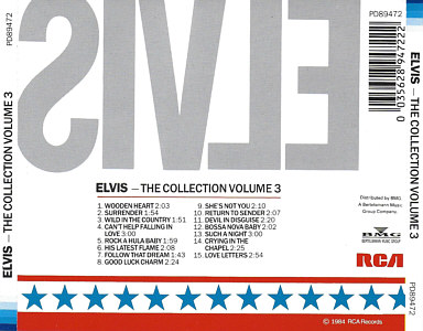 The Collection Volume 3 - Taiwan 1995 - BMG PD 89472- Elvis Presley CD