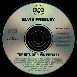The Hits of Elvis Presley (Country Club) - Canada 1994 - BMG 06192-18089-2 - Elvis Presley CD