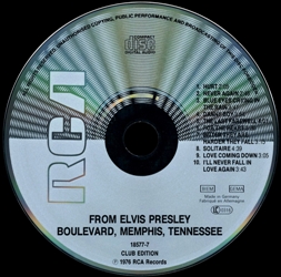 From Elvis Presley Boulevard, Memphis, Tennessee - German Club Edition - BMG 18577-7 - Germany 1989
