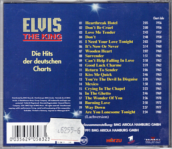 Elvis - The King - Die Hits der deutschen Charts - German Club Edition - BMG PD 90583 / 46255-6 - Germany 1991