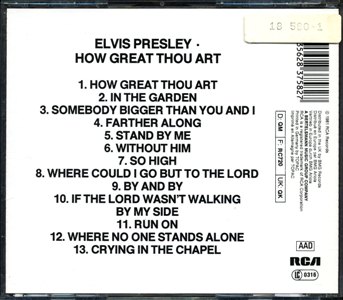 Back of jewel case - How Great Thou Art - German Club Edition - BMG ND83758 - Germany 1989