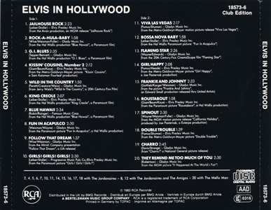 Elvis In Hollywood - German Club Edition - BMG 18573-6 - Germany 1989