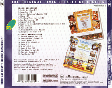 Frankie and Johnny and Paradise, Hawaiian Style   -  The Original Elvis Presley Collection Vol. 24 - EU 1999 - BMG 74321 90625 2 - Elvis Presley CD