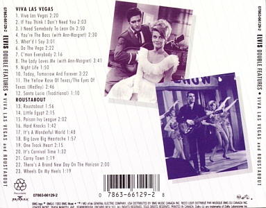 Viva Las Vegas and Roustabout - 0786366129-2- Canada 1993 - Elvis Presley CD