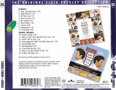 Spinout and Double Trouble  -  The Original Elvis Presley Collection Vol. 25 - EU 2014 - Sony Music 74321906262 - Elvis Presley CD