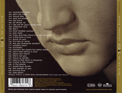 ELV1S - 30 #1 Hits (HMV) - BMG 07863 68079 2 - EU/Germany 2002