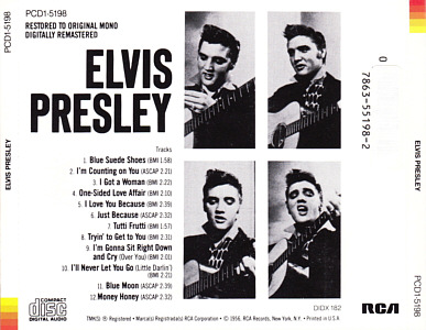 ELVIS PRESLEY - 01/1995 - BMG PCD1-5198 - Elvis Presley CD