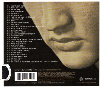ELV1S - 30 #1 Hits - Canada 2007 - Sony/BMG 88697046502 - ECO