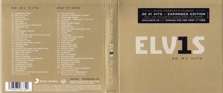 ELV1S - 30 #1 Hits Expand Edition - EU 2022 - Sony Music Sony Music 19658728732 - Elvis Presley CD