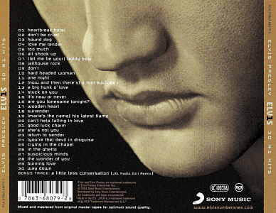 ELV1S - 30 #1 Hits - Italy 2010 - Sony Music 07863 68079 2