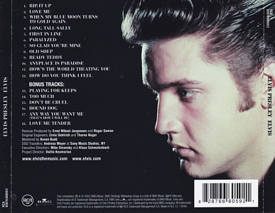 ELVIS (remastered and bonus) - New Zealand 2005 - Sony/BMG 82876-66059-2 - Elvis Presley CD
